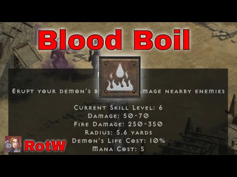D2R Skills & Abilities - Blood Boil (Warlock Demon Tree){RotW}