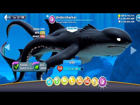 NEW SHARK COMING SOON? TNE NEW BLACK UNDERSHARKER SHARK - Hungry Shark World #hungrysharkworld 