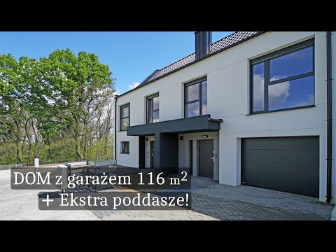 Oglądamy nowoczesny dom 116 m2 w cenie mieszkania! #Projekt Garaż, duże pokoje i poddasze!  - Śrem