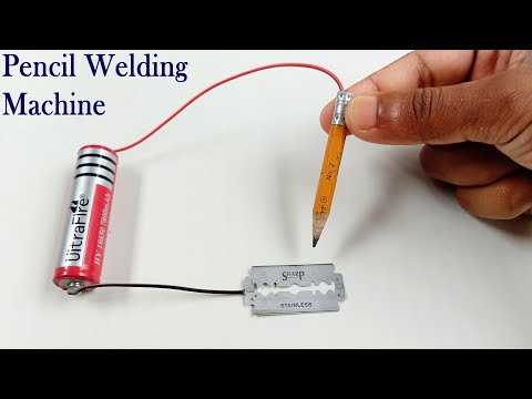 How To Make Simple Pencil Welding Machine At Home With Blade | Diy 12V Welding Machine