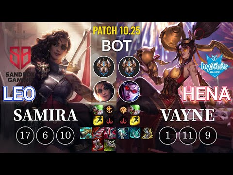 SB Leo Samira vs hyF Hena Vayne Bot - KR Patch 10.25