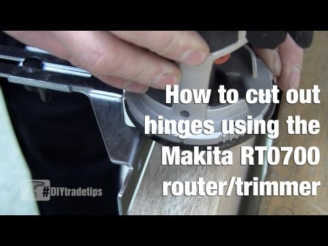 How to cut a hinge notch - Makita RT0700 demo