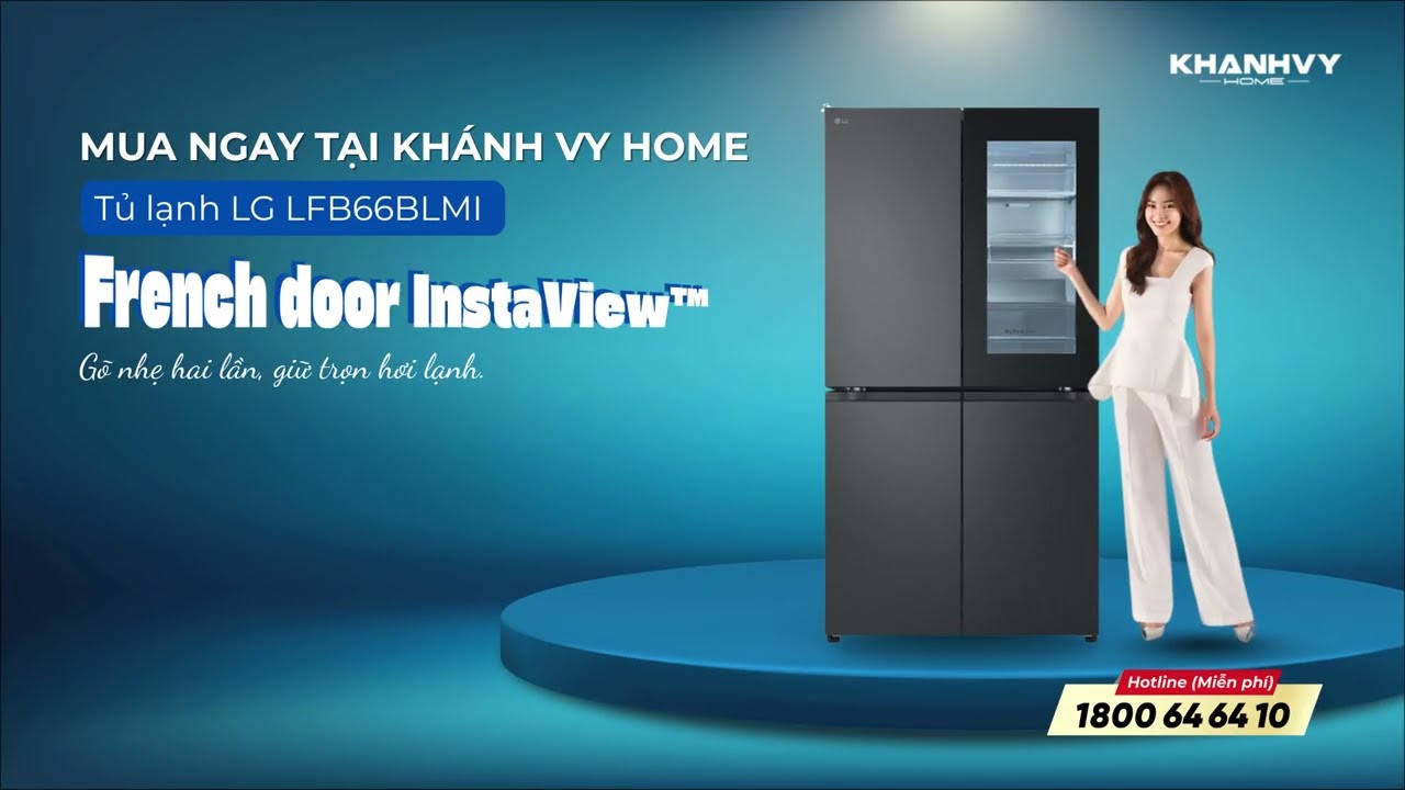 Tủ lạnh LG LFB66BLMI French door InstaView™ màu đen lì 666 lít