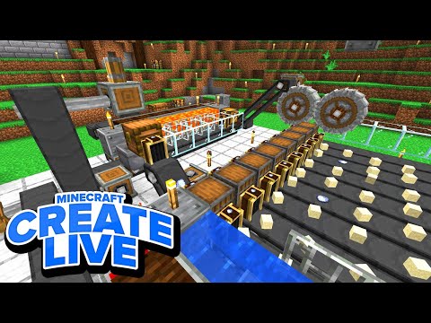 We're building the GOLD FACTORY! - Minecraft CREATE LIVE #13