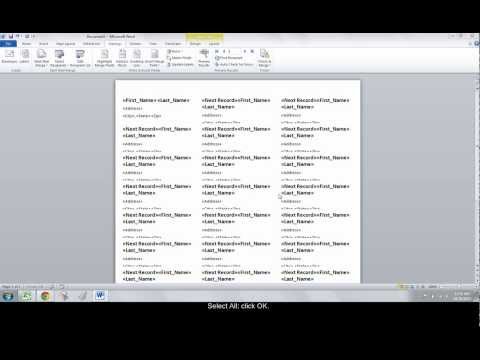 How to Make Address Address Labels with Mail Merge using Excel and Word
