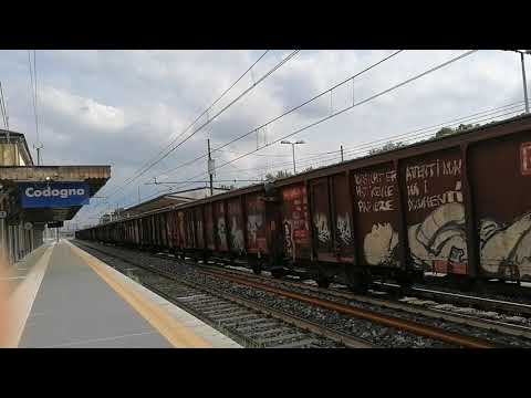 E 193 306 con merci carri aperti in transito a Codogno (LO)