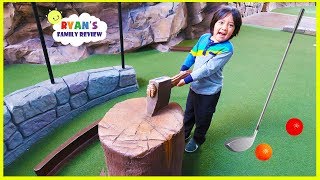 Ryan's first time playing putt-putt mini golf with mommy and daddy!