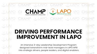How We Engaged LAPO Leaders To Drive Performance Improvement in 2025