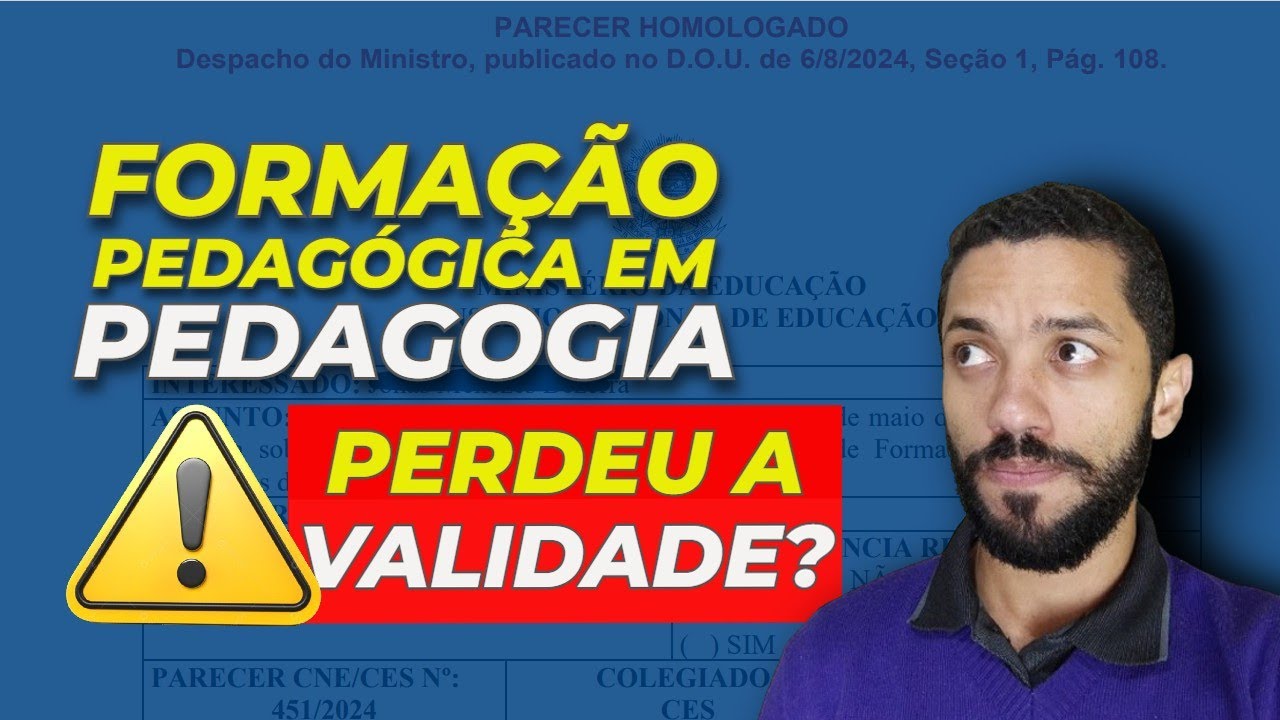 Formação pedagógica em pedagogia: novo PARECER do MEC