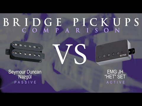 Seymour Duncan NAZGUL vs EMG JH "HET" SET - Bridge Pickup Guitar Comparison
