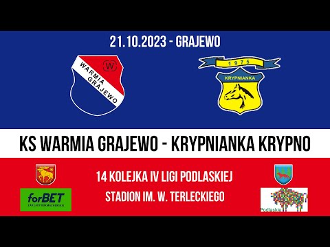 21.10.2023 IV LIGA PODLASKA (14 kolejka) WARMIA Grajewo - KRYPNIANKA Krypno