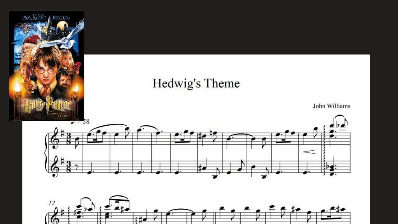 Hedwig's Theme - John Williams | Piano Sheet Music from Harry Potter And The Sorcerer's Stone