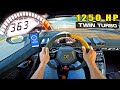 1250HP Lamborghini Huracan TWIN TURBO 363 KM H On GERMAN AUTOBAHN