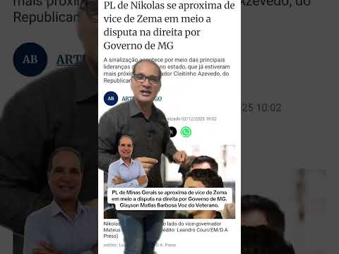 PL de Minas Gerais se aproxima de vice de Zema em meio a disputa na direita por Governo de MG.
