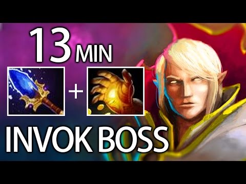 ANA Invoker Boss High Level Combo Skill 7.00 Dota 2 Gameplay