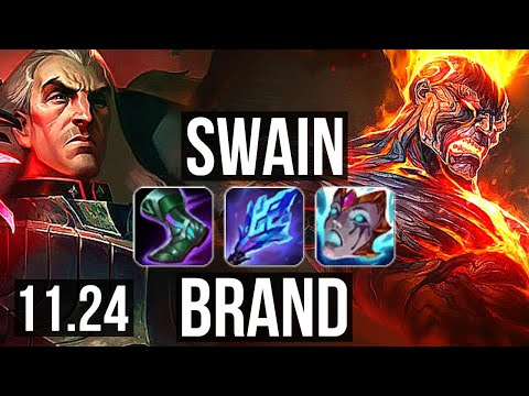 SWAIN & Samira vs BRAND & Kai'Sa (SUP) | 4/1/8, Rank 11 Swain | EUW Master | 11.24