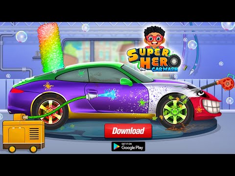 Superhero Car Wash Car Games Video