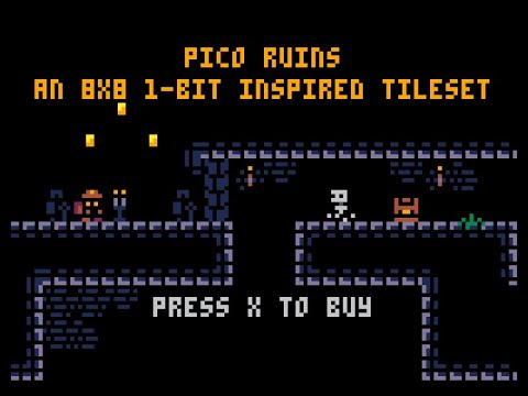 New 8x8 PICO-8 Tileset! | Pico Ruins