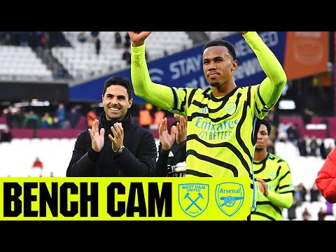 BENCH CAM | West Ham vs Arsenal (0-6) | All the goals, reactions & more!