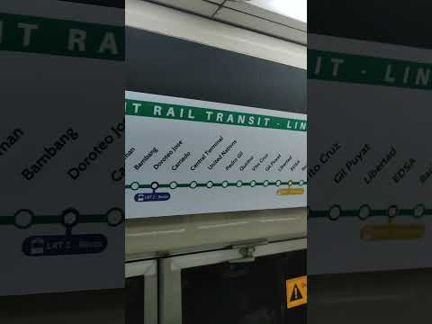 Mapa de rotas da linha 1 do metrô de superfície (LRT1)