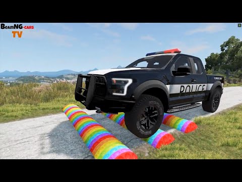 Cars vs Massive Speed Bumps and Muddy Roads #579 BeamNG.drive | BeamNG-Cars TV live 7