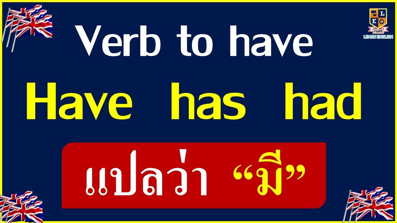 สรุป Verb to have ( have has had ) ใช้อย่างไร เข้าใจง่ายอย่างละเอียด