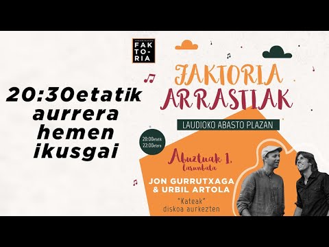 [ZUZENEAN] Jon Gurrutxaga eta Urbil Artolaren kontzertua, hemen ikusgai
