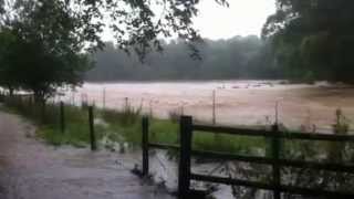 preview picture of video 'River Yealm flooding at kitley July 2012'