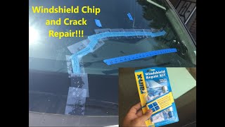 Rain-X Windshield Repair Kit on a Chip + Long Crack