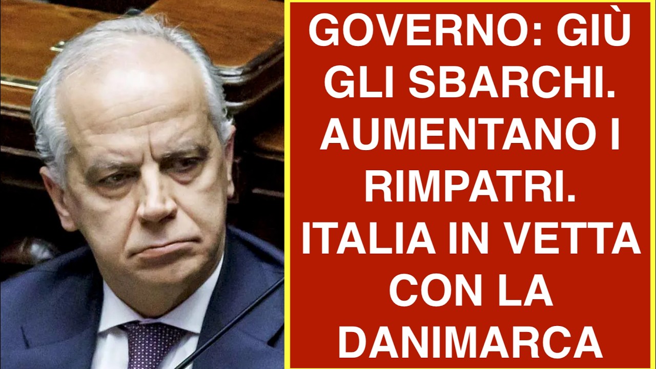 GOVERNO: GIÙ GLI SBARCHI. AUMENTANO I RIMPATRI. ITALIA IN VETTA CON LA DANIMARCA
