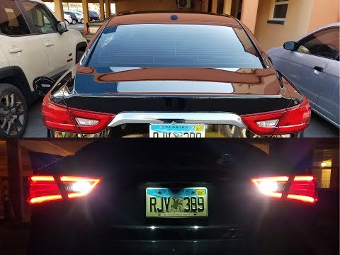 2016-2017 Nissan Maxima Chrome Trunk Trim Removal + Reverse and Plate Light LED Swap