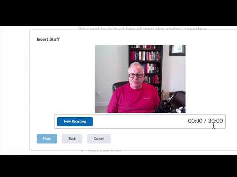 Using the Record Video Function in HIST 1122 Discussions