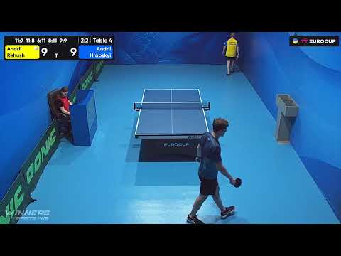 16:45 Andrii Rehush 2-3 Andrii Hrabskyi 07.07.2023 TT Euro.Cup Ukraine Master. TABLE 4