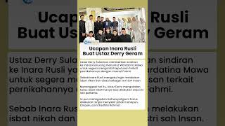 Ustaz Derry Sulaiman Geram dengan Logika Inara Rusli soal Poligami, Sebut Syaratnya Tidak Masuk Akal