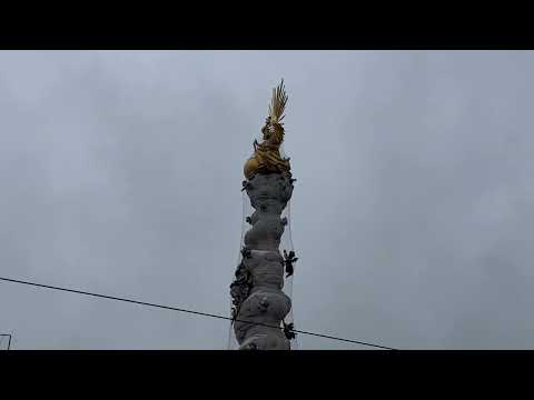 Winter vibes in Linz Hauptplatz, Austria 