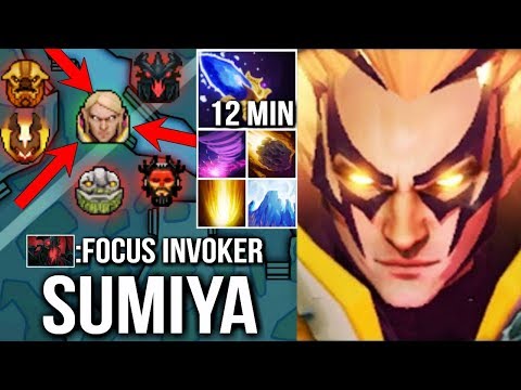 EPIC SumiYa Invoker God Getting Out of Control Brutal Combo Cataclysm 7.07 Dota 2