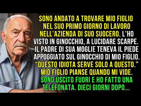 Ho trovato mio figlio mentre puliva le scarpe di suo suocero… Lui ha riso: “Serve solo a questo.”