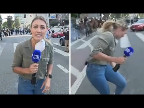 Reporter hit by rubber bullet while covering ICE protests in LA