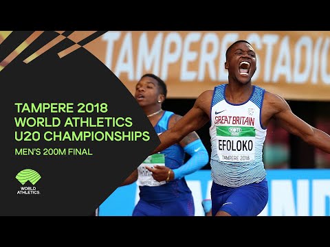 Men's 200m Final - World Athletics U20 Championships Tampere 2018