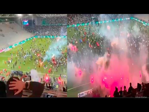 SAINT ETIENNE  FANS ATTACK PLAYERS after Relegation