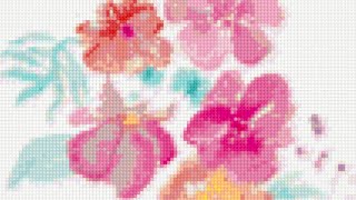 cross stitch world - hawaiian flowers