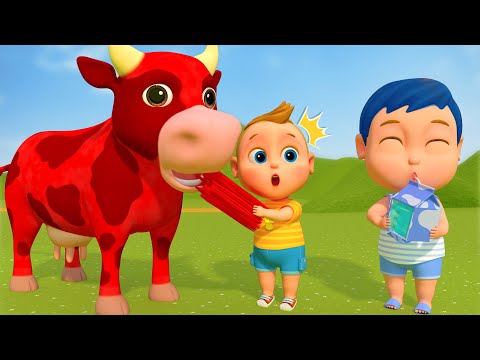 Color Fun with Cows - Colorful Milk Harvest - Color Collection for Children | 3D Cartoon