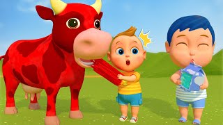 Color Fun with Cows - Colorful Milk Harvest - Color Collection for Children | 3D Cartoon
