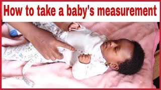 How to take clothing measurements/for babies