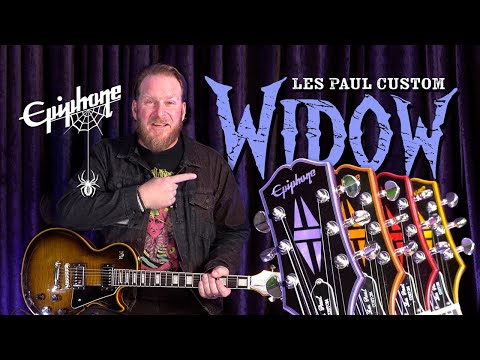 ⚡ Meet the EPIPHONE LES PAUL CUSTOM WIDOW  4 Killer Shades! 🕷️