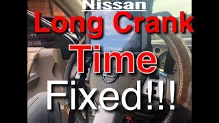 2004 Nissan Murano long crank before start/ P0335 crank sensor code