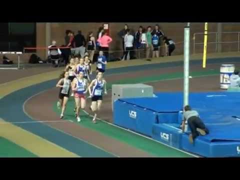 3000m juvénile fille Championnat provincial d'athlétisme intérieur 2013 - Athlétisme Québec