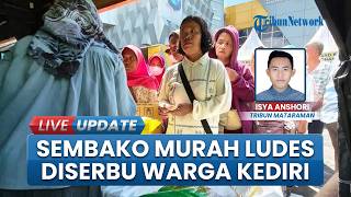 Antusias Warga Serbu Bazar Ramadhan Presisi di Kediri, Sembako Murah Ludes Diserbu Pembeli