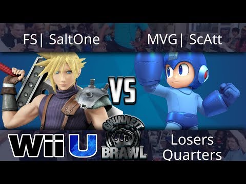 Gwinnett Brawl July 2018 -  FS| SaltOne(Cloud) vs MVG| ScAtt (Megaman) - Smash 4 Losers Quarters