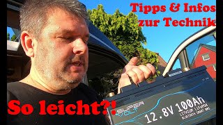 Selber einbauen: Lithium Batterie LiFePo4 von Supervolt im Wohnmobil Kastenwagen Pössl 2win Plus